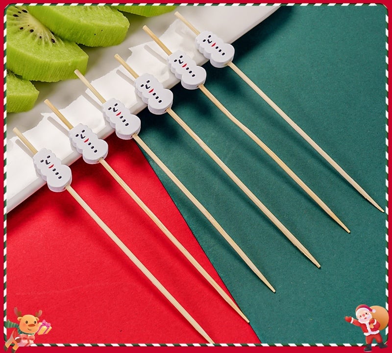 🍸️100 Pcs Of Christmas Cocktail Picks Toothpick Skewer Decoration🍓