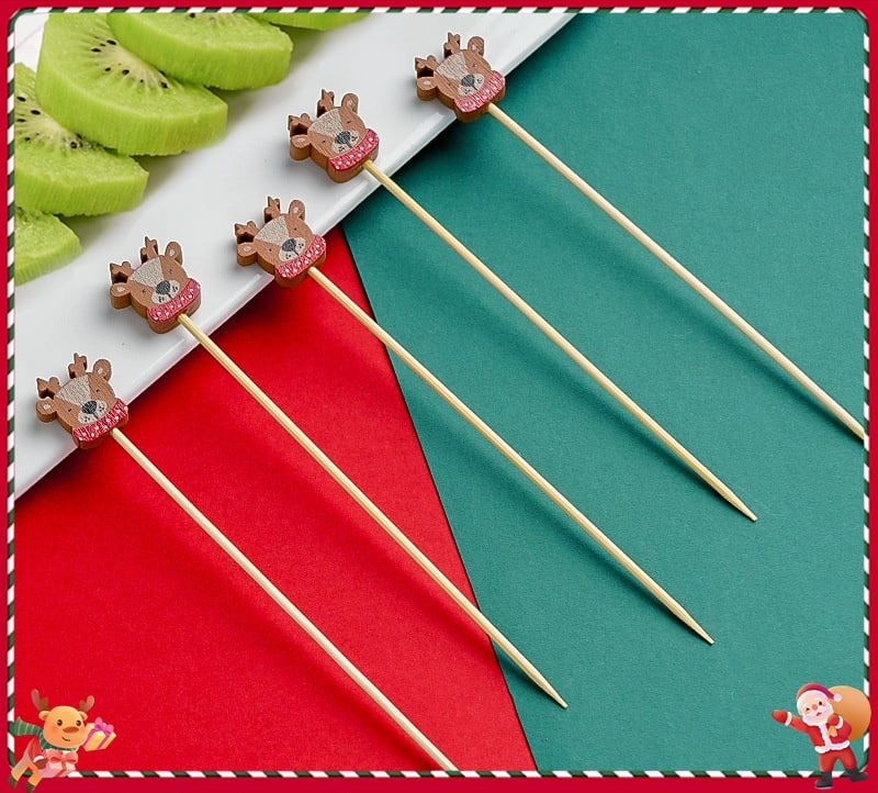 🍸️100 Pcs Of Christmas Cocktail Picks Toothpick Skewer Decoration🍓