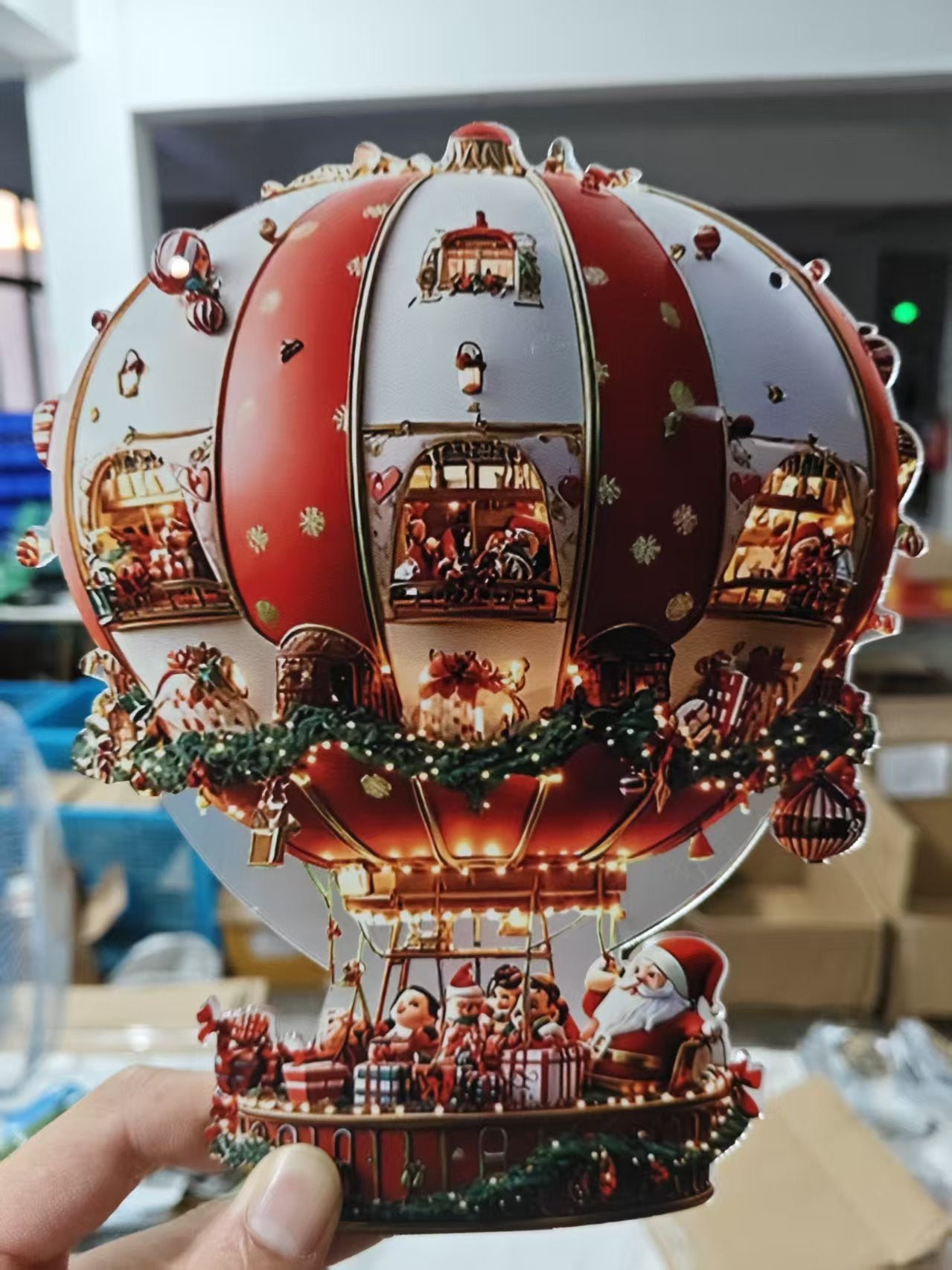 🎈2D Acrylic Christmas Hot Air Balloon Decoration