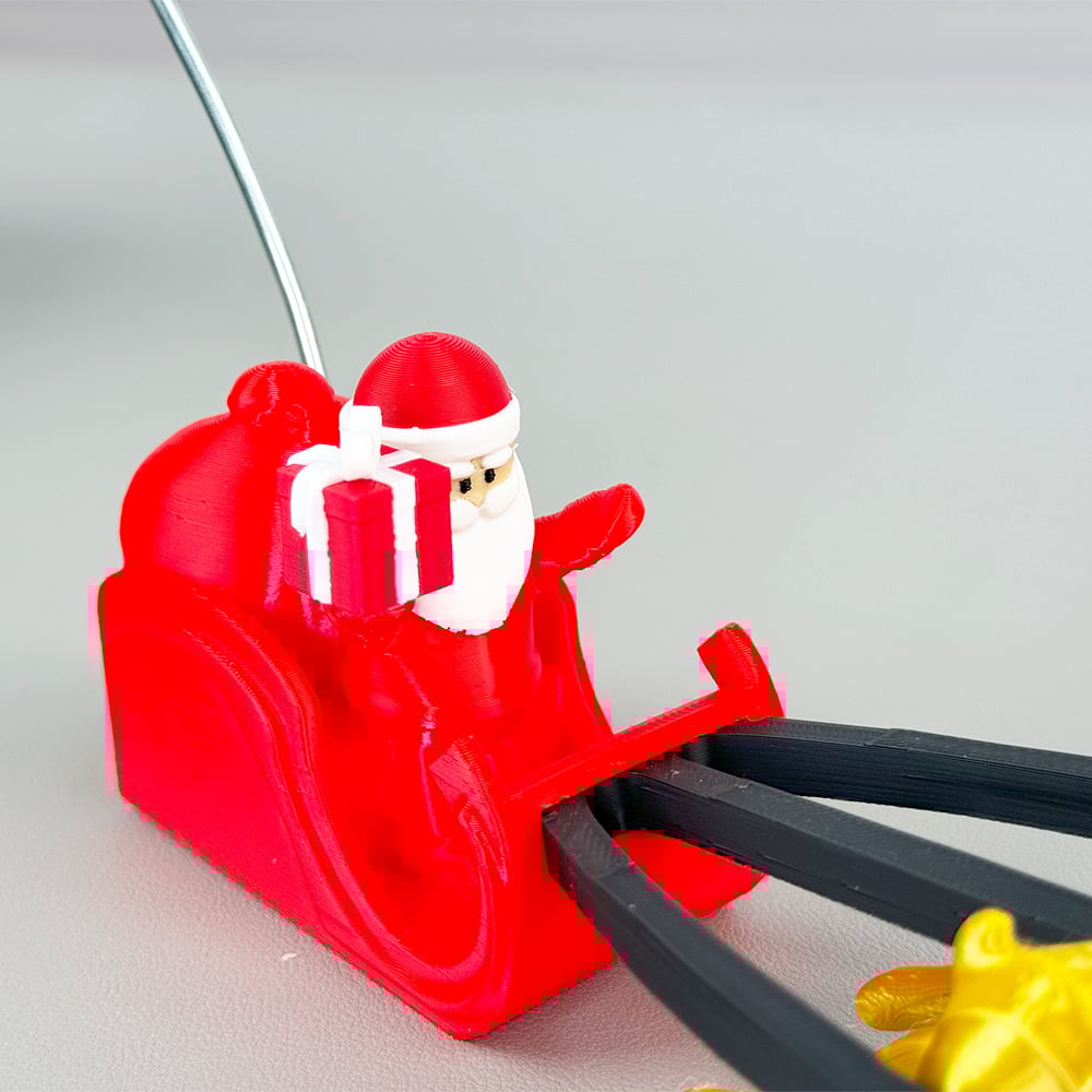 🌟3D Printed Tree Top Star Rotating Christmas Tree Decoration Plug-in