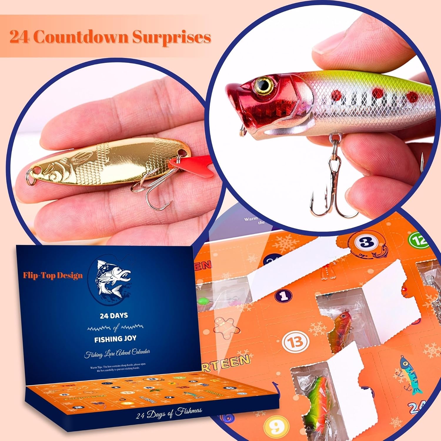 🏆2025 Christmas Hot Sale⚡ 2025 Fishing Advent Calendar - 24 Days of Fishing Lures & Gifts
