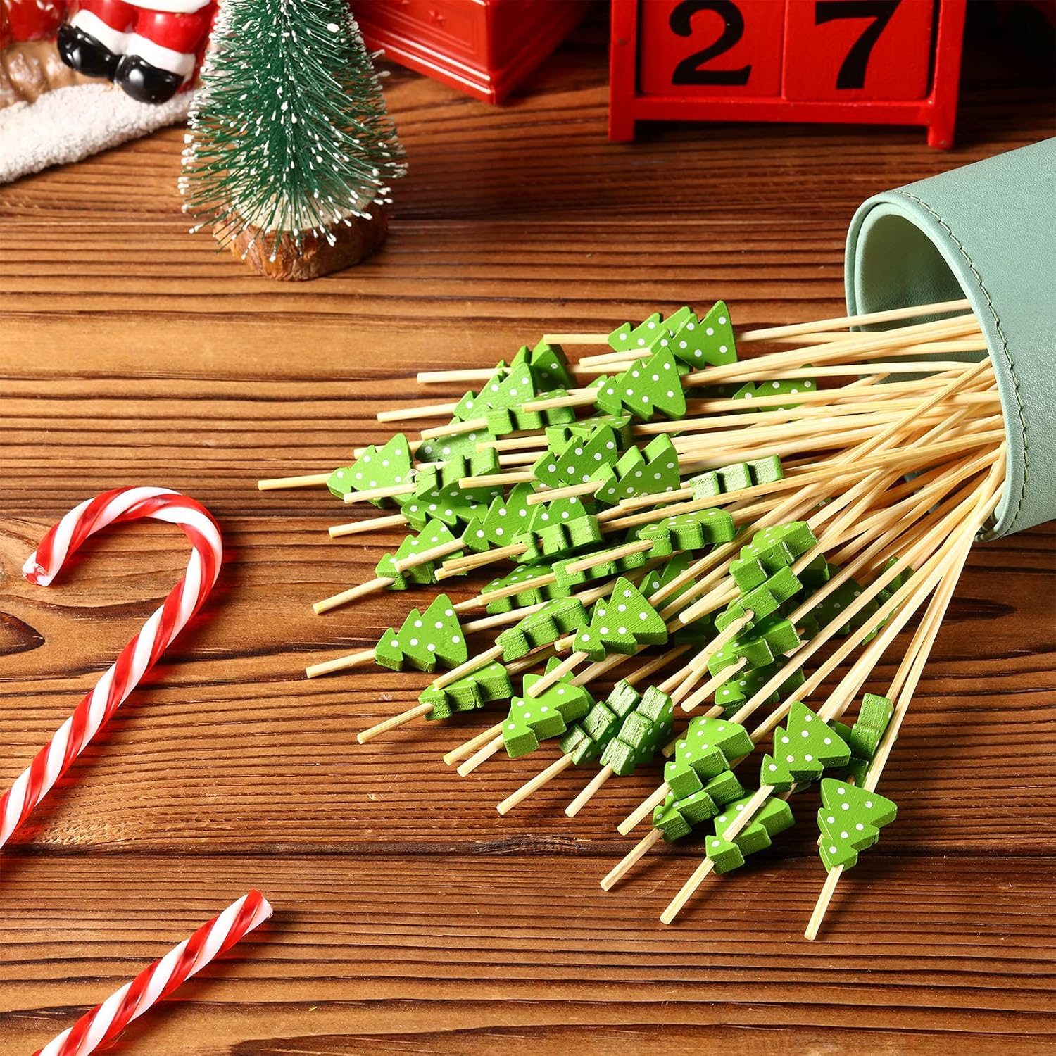 🍸️100 Pcs Of Christmas Cocktail Picks Toothpick Skewer Decoration🍓