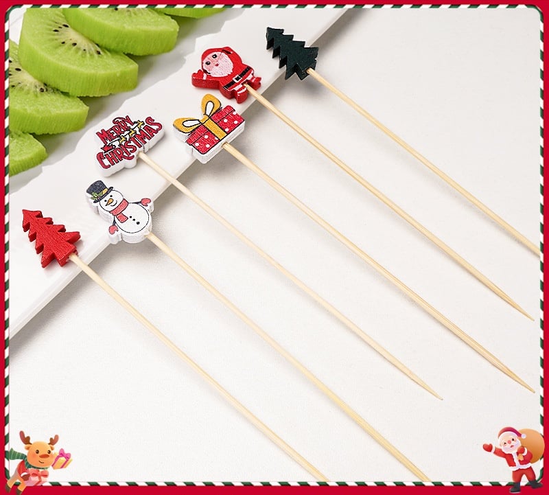🍸️100 Pcs Of Christmas Cocktail Picks Toothpick Skewer Decoration🍓